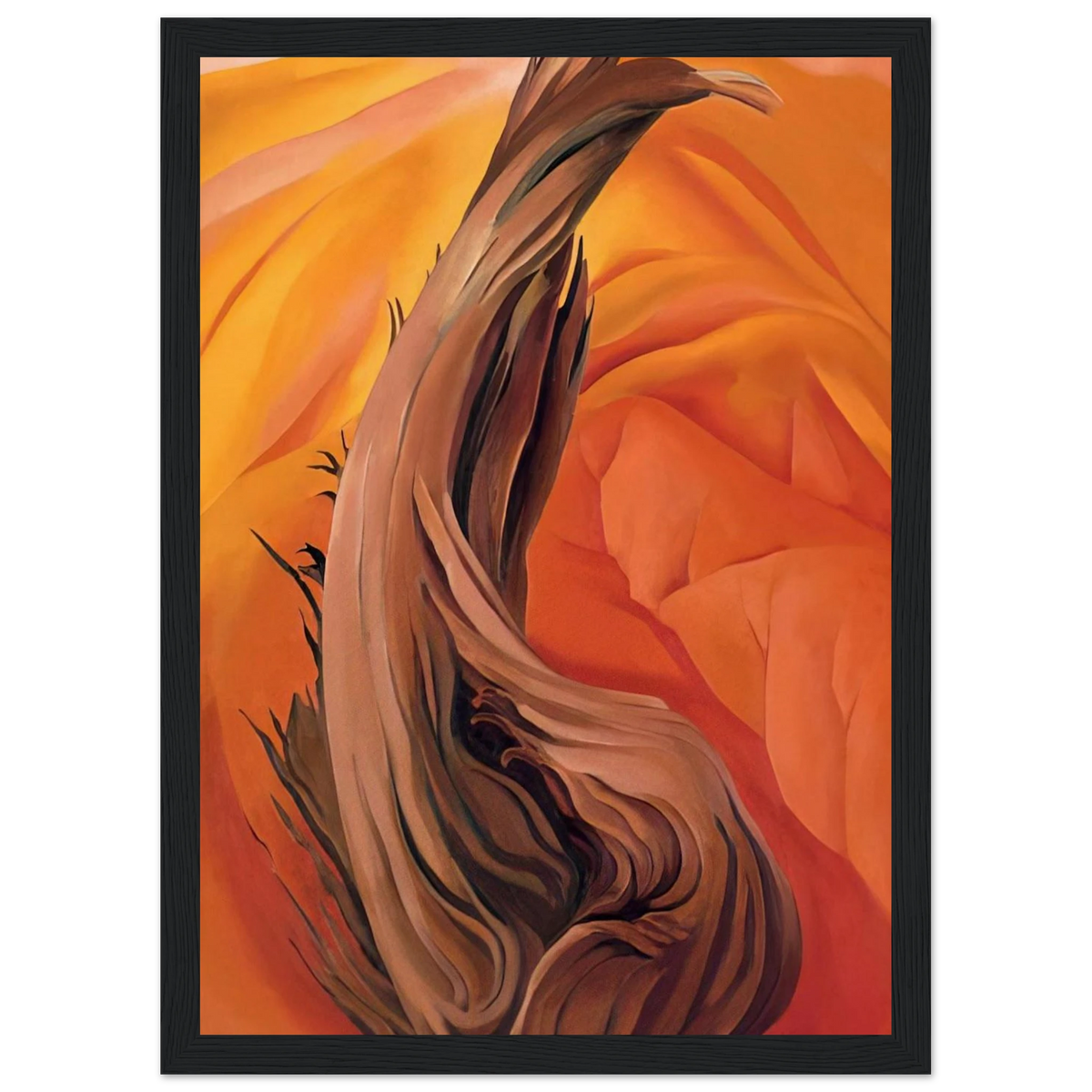 Stump in Red Hills Framed Poster | Georgia O'Keeffe Framed Prints Wall Art | Georgia O Keeffe Prints