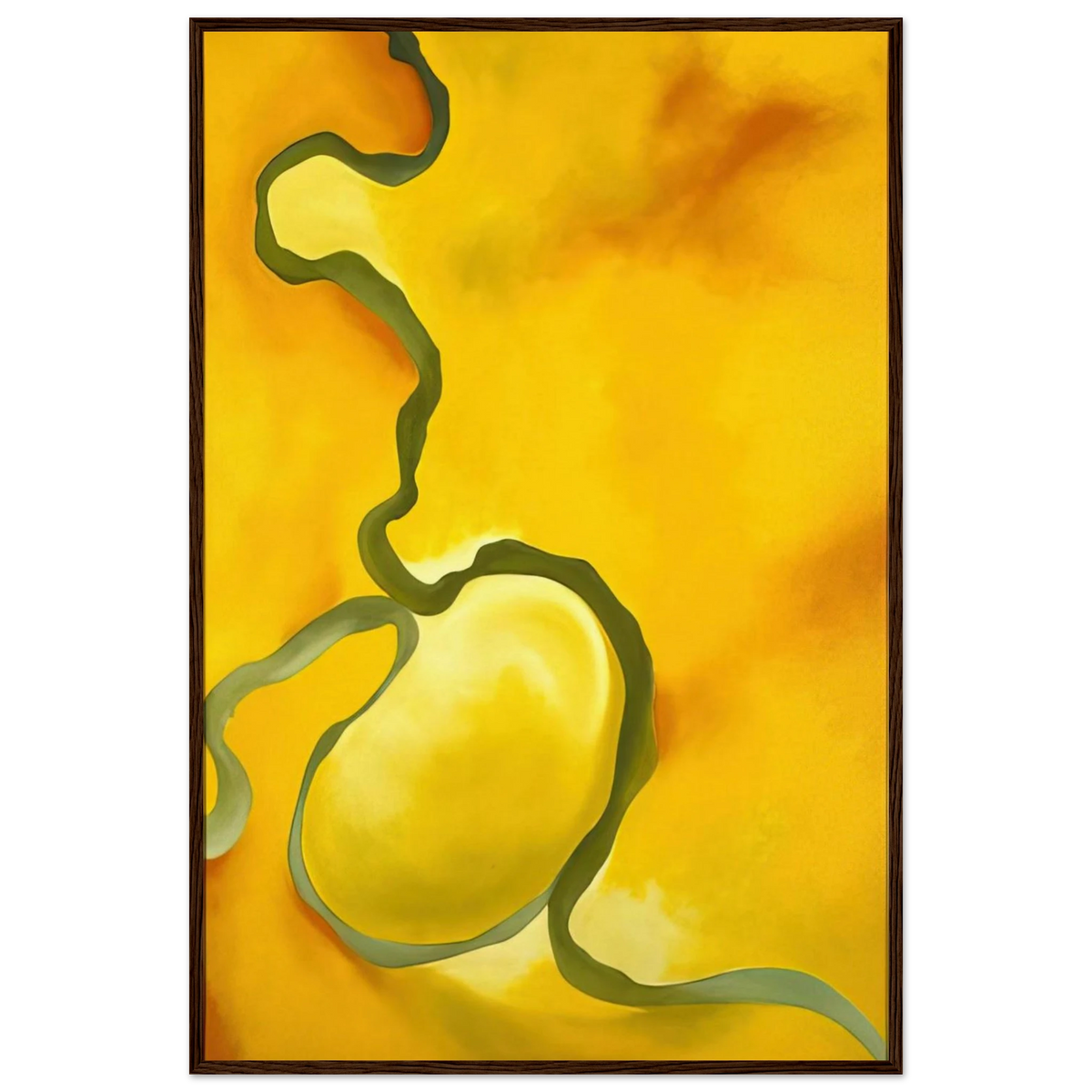 Green, Yellow and Orange Framed Poster | Georgia O'Keeffe Framed Prints Wall Art | Georgia O Keeffe Prints
