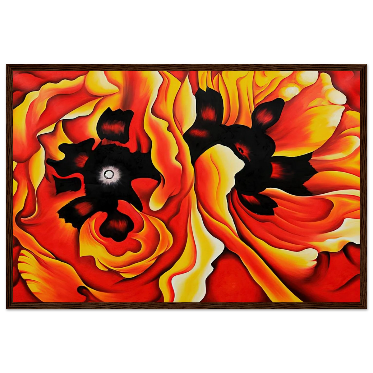 Oriental Poppies II Framed Poster | Georgia O'Keeffe Framed Prints Wall Art | Georgia O Keeffe Prints