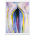 Grey Line With Black, Blue And Yellow Framed Poster | Georgia O'Keeffe Framed Prints Wall Art | Georgia O Keeffe Prints