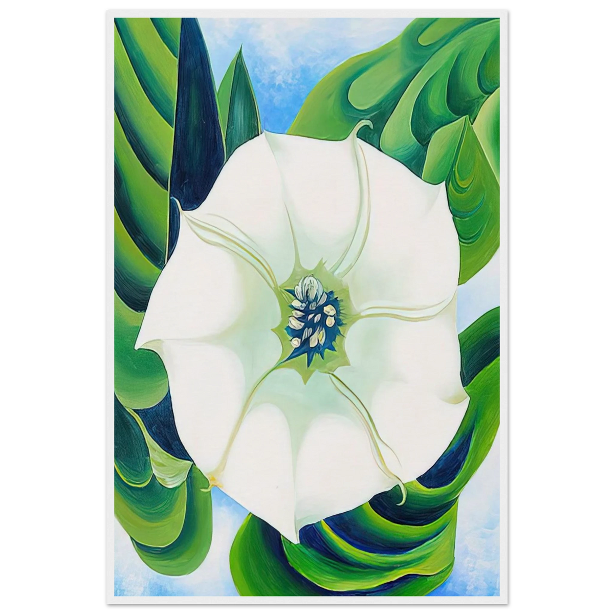 Jimson Weed Framed Poster | Georgia O'Keeffe Framed Prints Wall Art | Georgia O Keeffe Prints