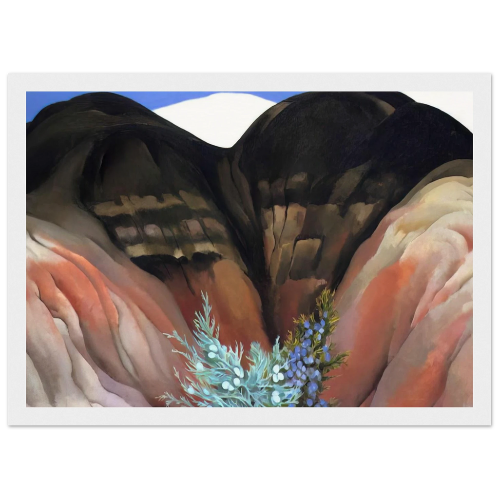 Black Hills with Cedar Framed Poster | Georgia O'Keeffe Framed Prints Wall Art | Georgia O Keeffe Prints