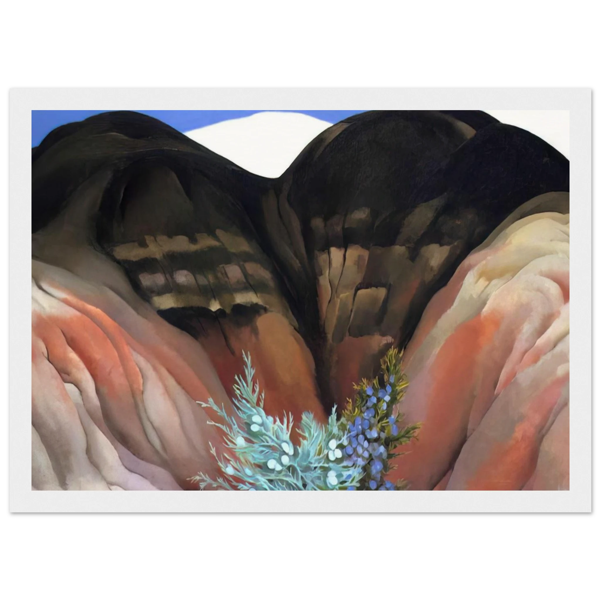 Black Hills with Cedar Framed Poster | Georgia O'Keeffe Framed Prints Wall Art | Georgia O Keeffe Prints