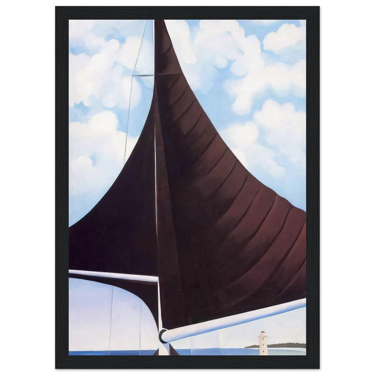 Brown Sail, Wing on Wing, Nassau Framed Poster | Georgia O'Keeffe Framed Prints Wall Art | Georgia O Keeffe Prints