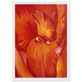 Canna Red and Orange Framed Poster | Georgia O'Keeffe Framed Prints Wall Art | Georgia O Keeffe Prints