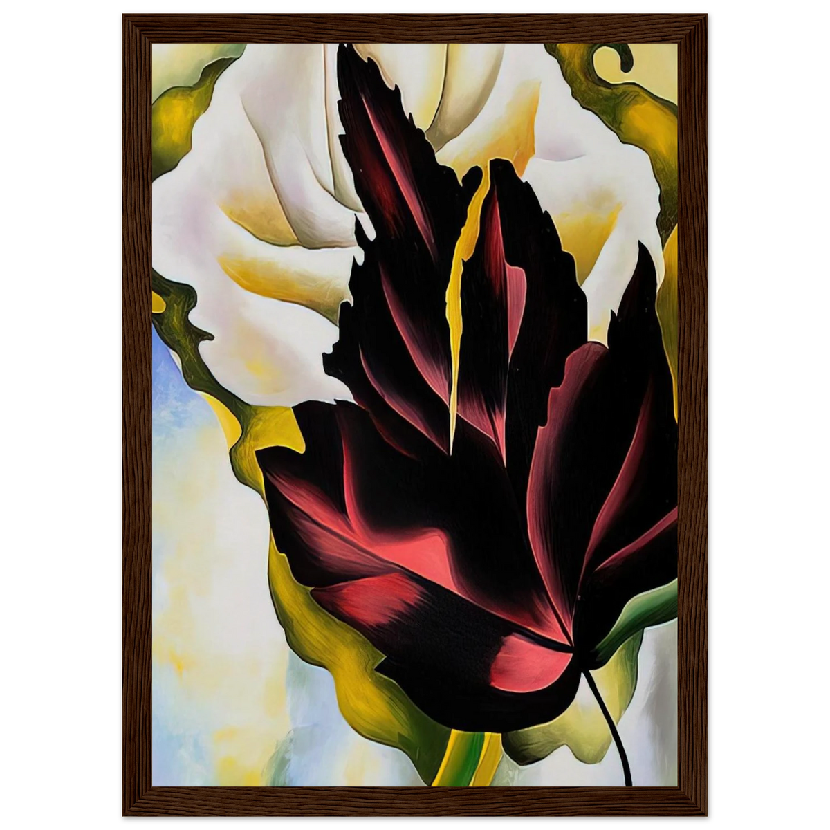 Pattern Leaves Framed Poster | Georgia O'Keeffe Framed Prints Wall Art | Georgia O Keeffe Prints