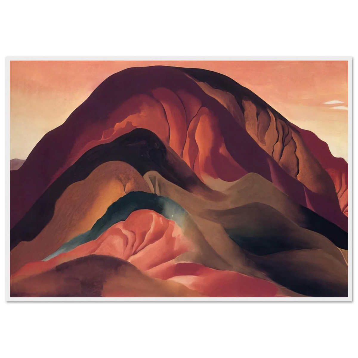 Rust Red Hills Framed Poster | Georgia O'Keeffe Framed Prints Wall Art | Georgia O Keeffe Prints