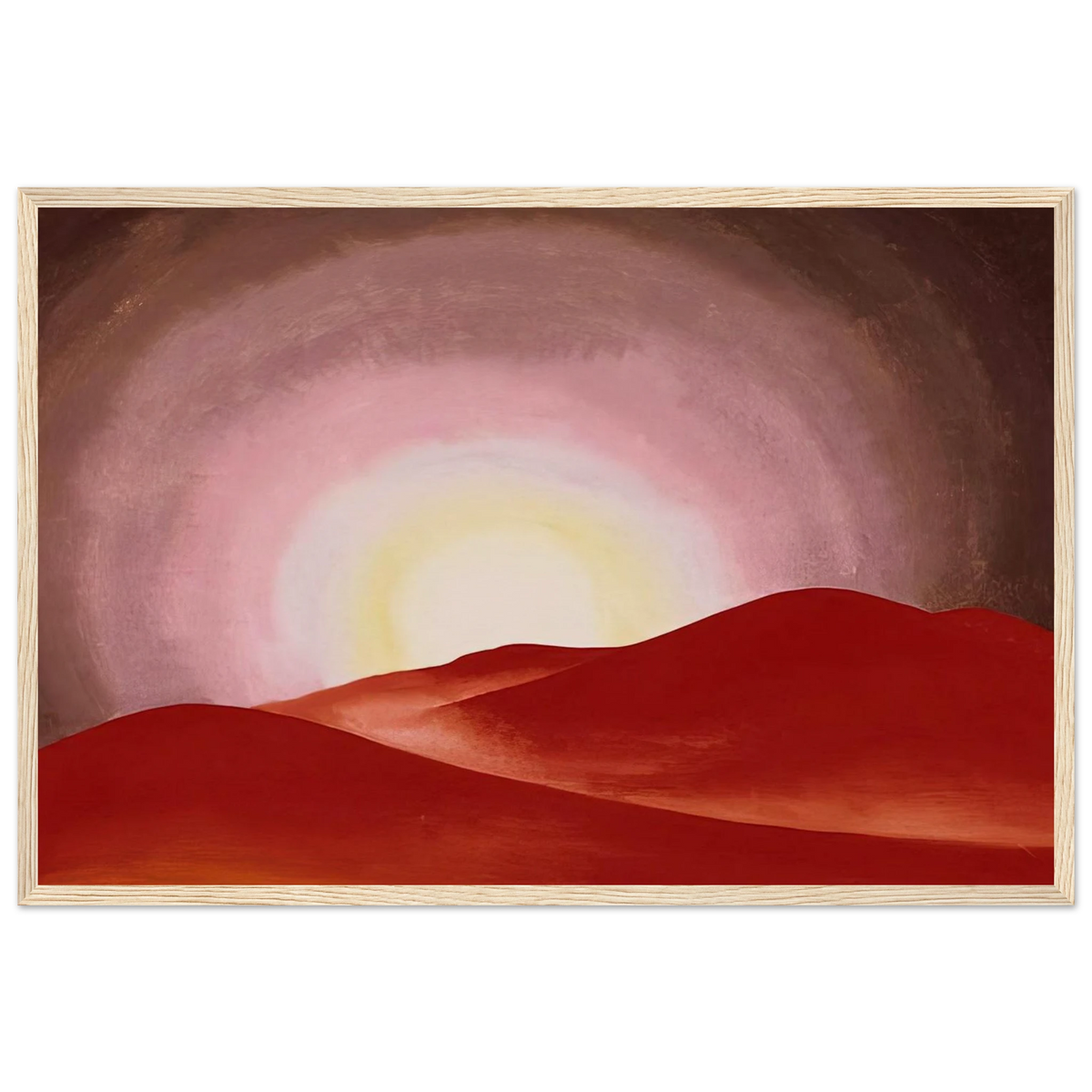 Red Hills, Lake George Framed Poster | Georgia O'Keeffe Framed Prints Wall Art | Georgia O Keeffe Prints