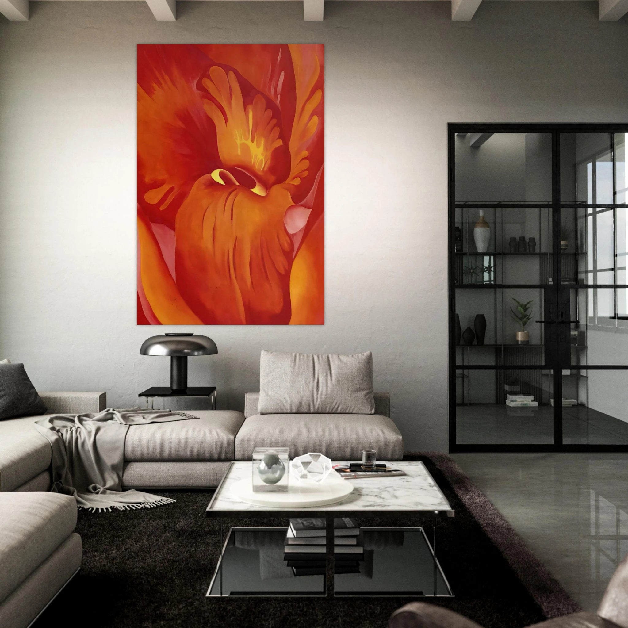 Canna Red and Orange Poster | Georgia O'Keeffe Poster | Georgia O Keeffe Prints