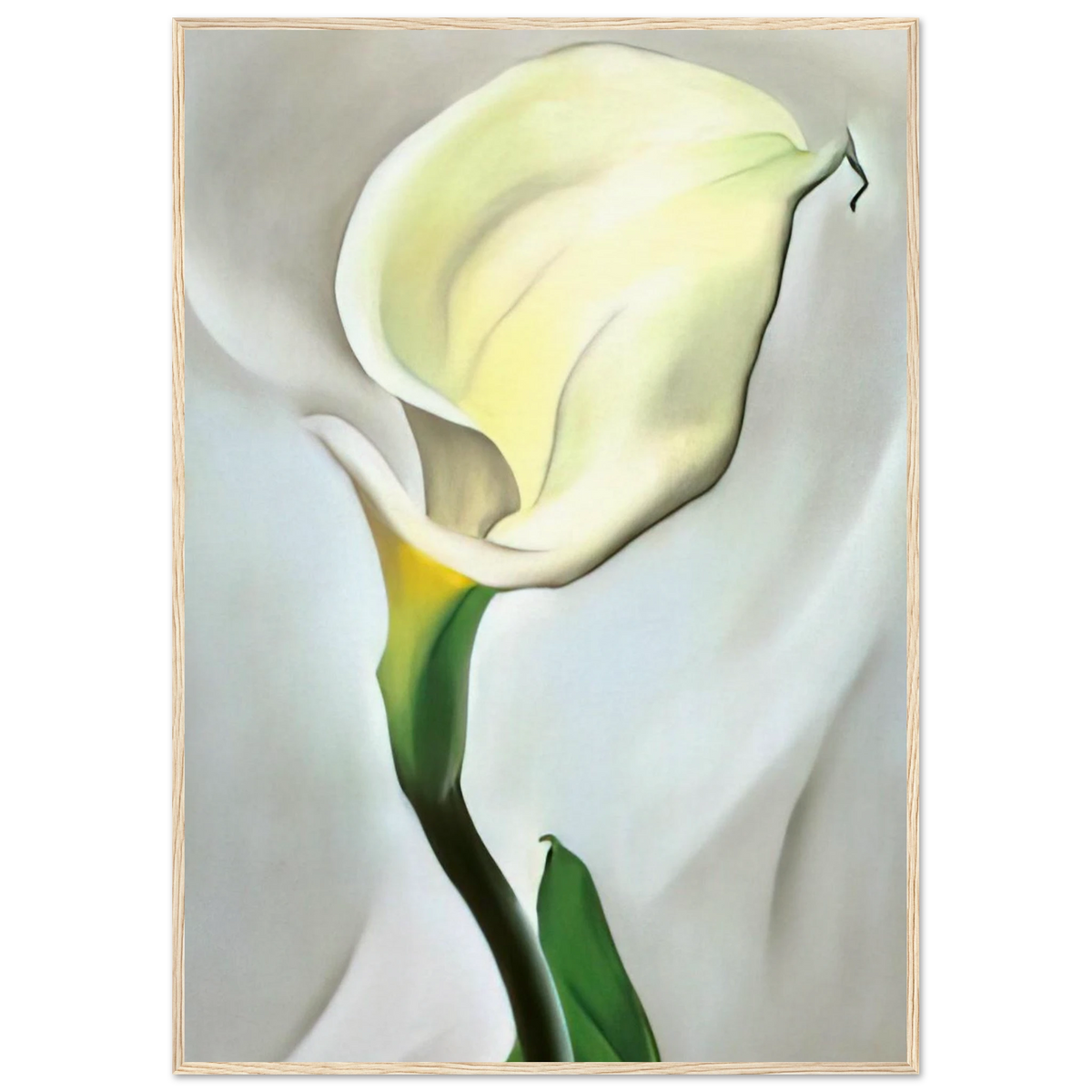 Calla Lily Turned Away Framed Poster | Georgia O'Keeffe Framed Prints Wall Art | Georgia O Keeffe Prints