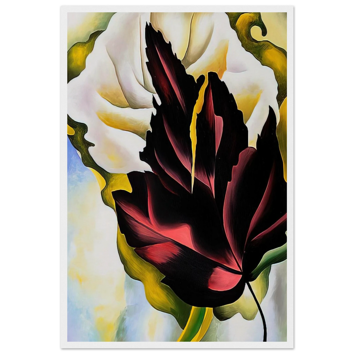 Pattern Leaves Framed Poster | Georgia O'Keeffe Framed Prints Wall Art | Georgia O Keeffe Prints