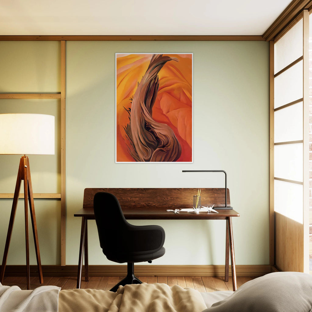 Stump in Red Hills Framed Poster | Georgia O'Keeffe Framed Prints Wall Art | Georgia O Keeffe Prints