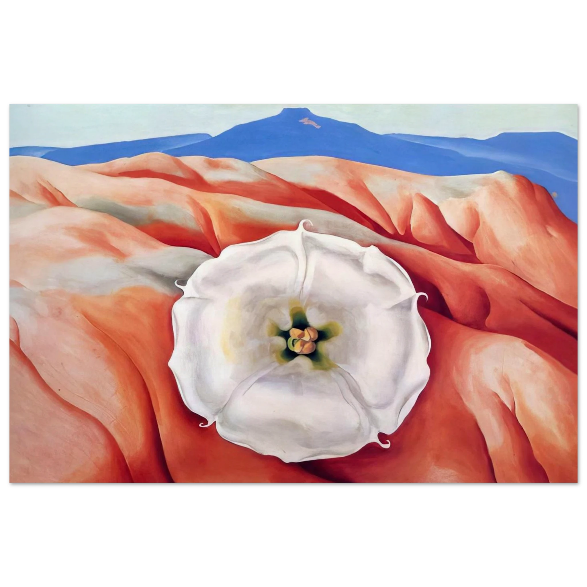 Red hills and white flower II Poster | Georgia O'Keeffe Poster | Georgia O Keeffe Prints