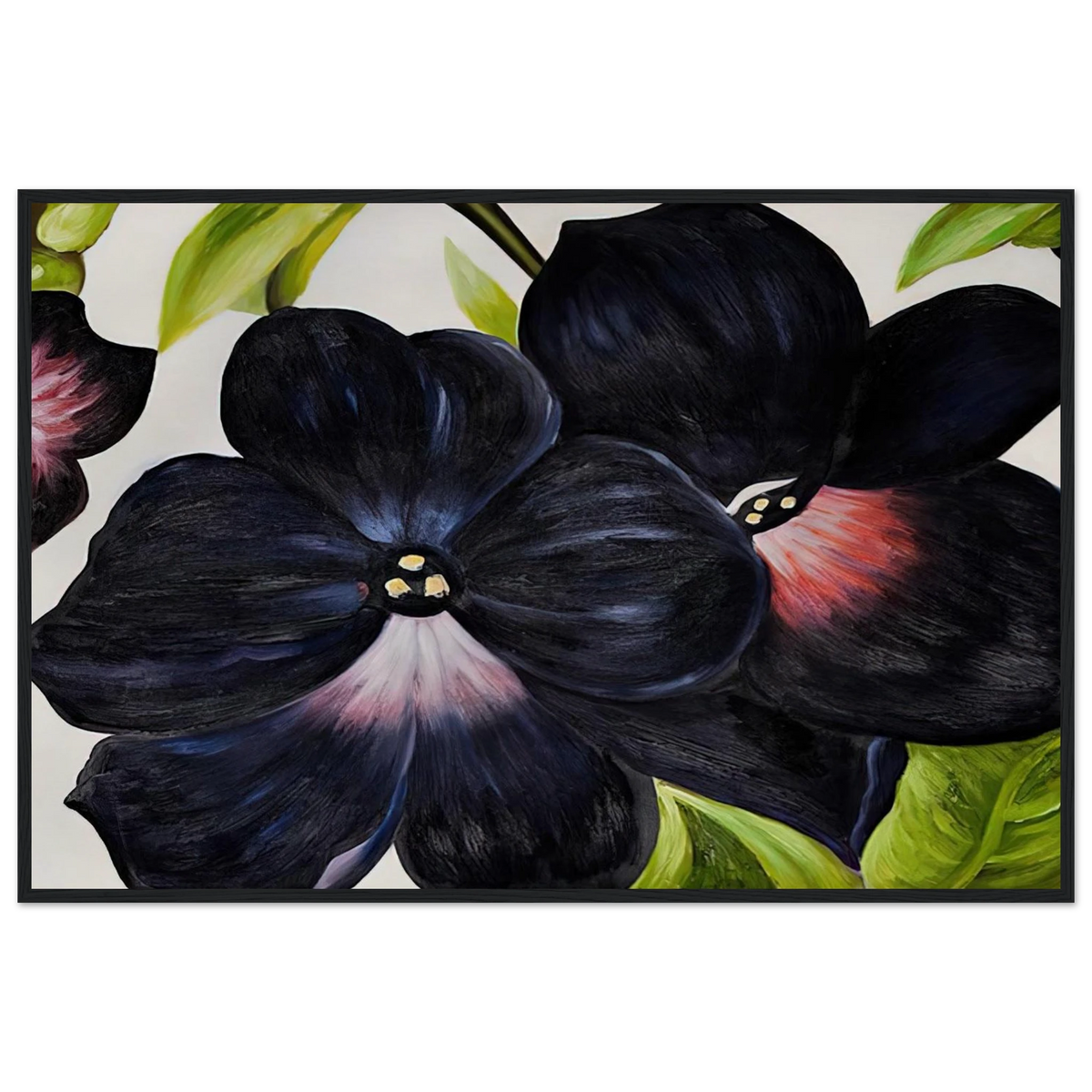 Black and Purple Petunias Framed Poster | Georgia O'Keeffe Framed Prints Wall Art | Georgia O Keeffe Prints