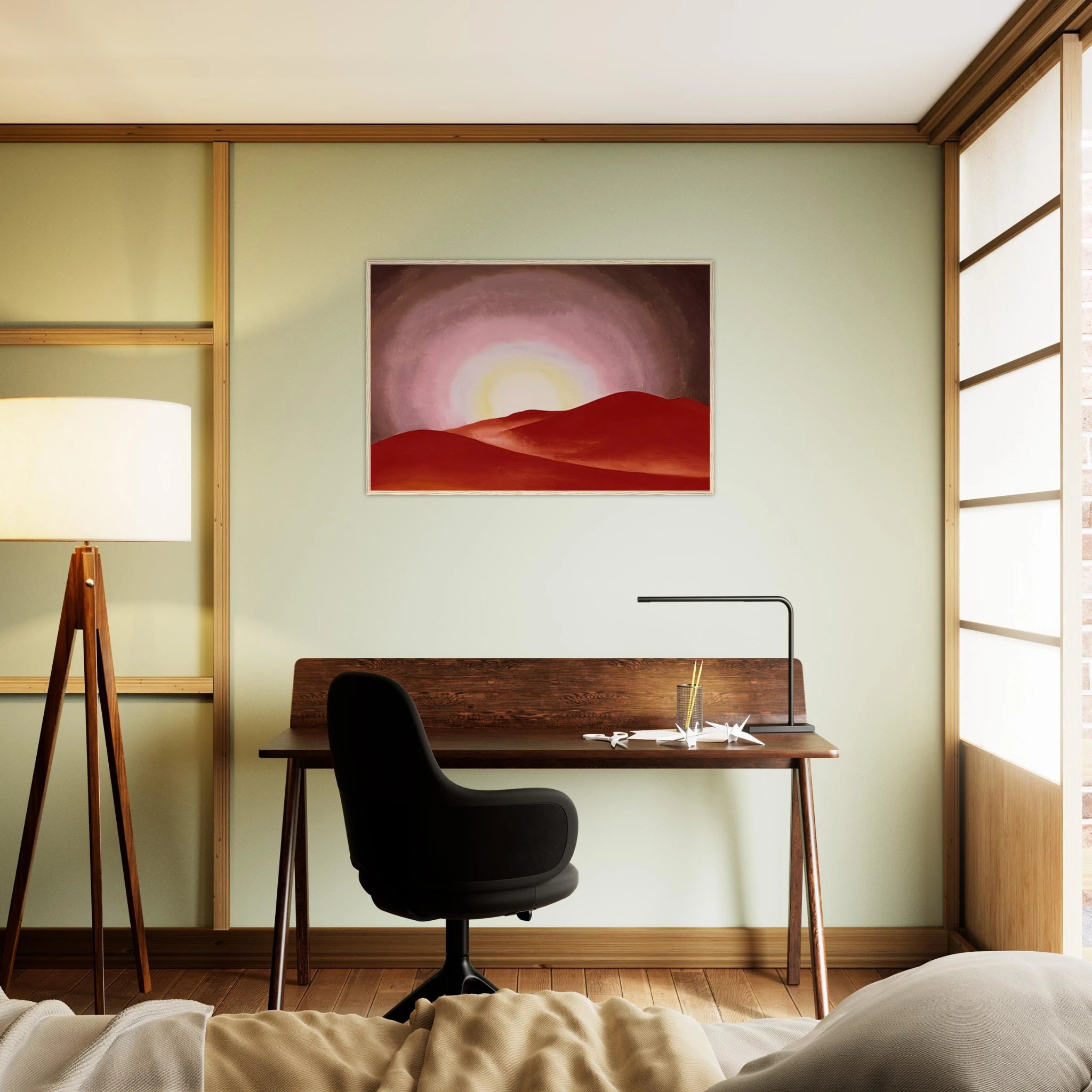 Red Hills, Lake George Framed Poster | Georgia O'Keeffe Framed Prints Wall Art | Georgia O Keeffe Prints