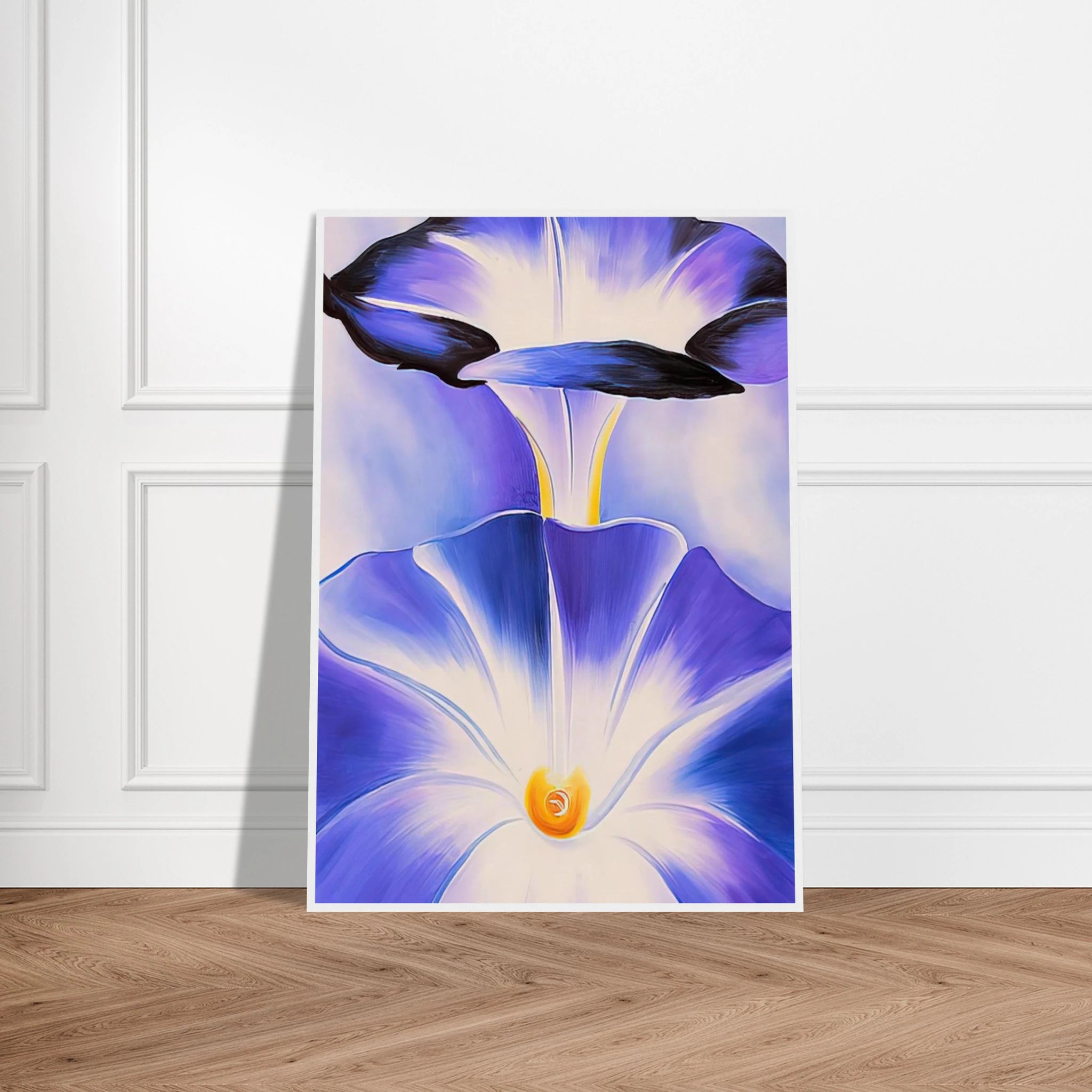 Blue Morning Glories Framed Poster | Georgia O'Keeffe Framed Prints Wall Art | Georgia O Keeffe Prints