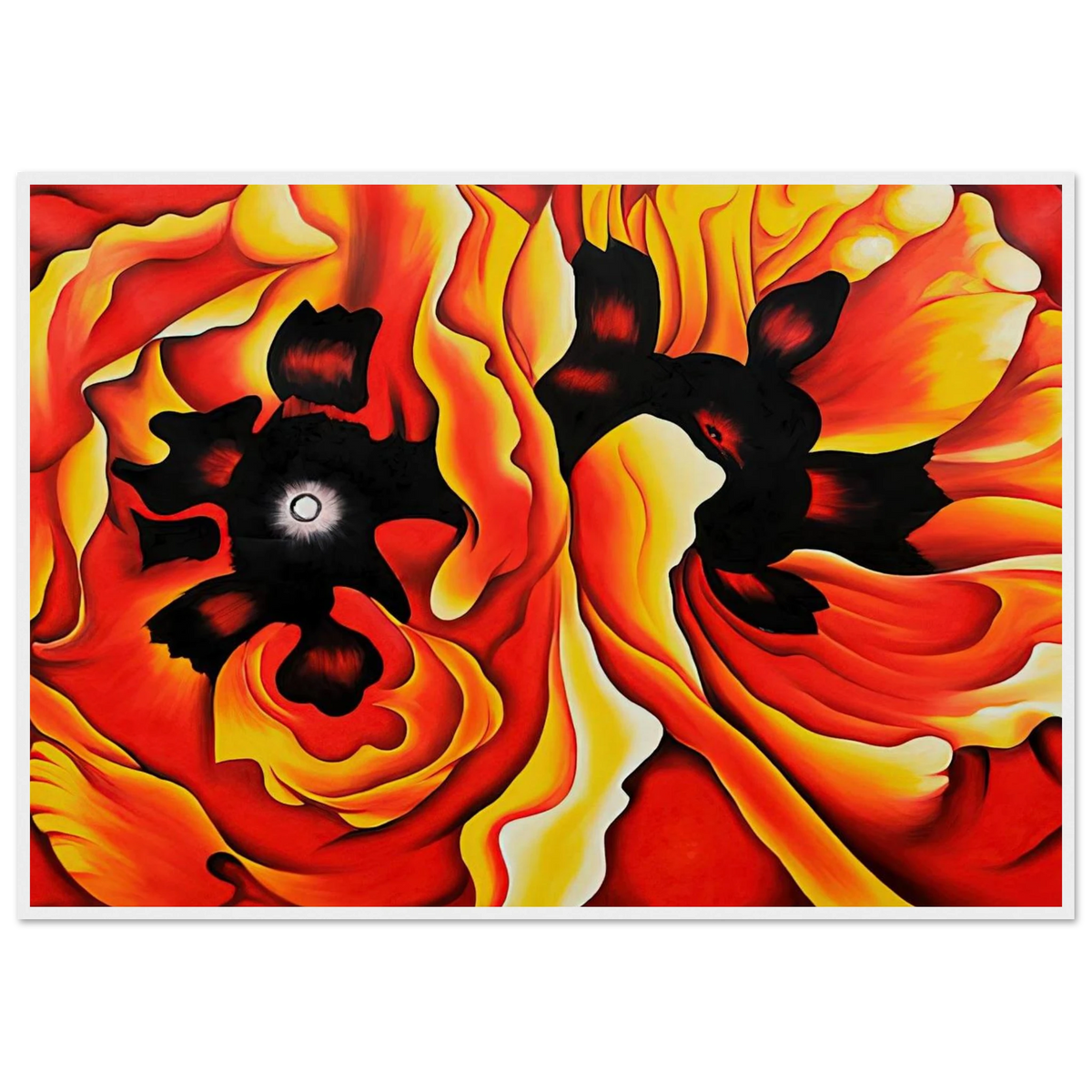 Oriental Poppies II Framed Poster | Georgia O'Keeffe Framed Prints Wall Art | Georgia O Keeffe Prints