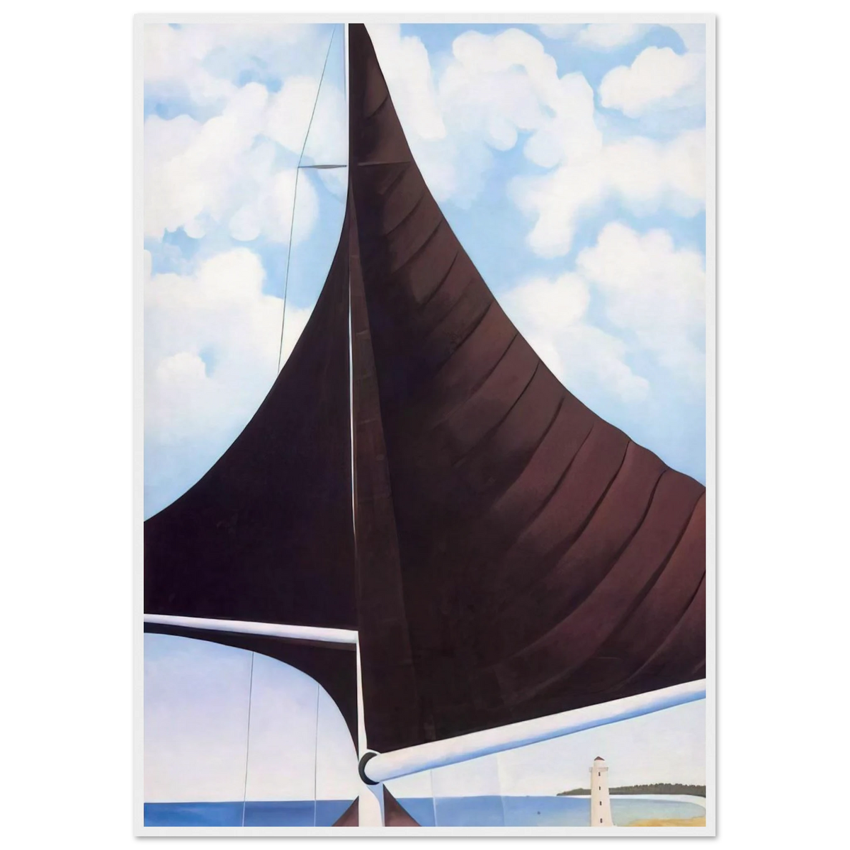 Brown Sail, Wing on Wing, Nassau Framed Poster | Georgia O'Keeffe Framed Prints Wall Art | Georgia O Keeffe Prints