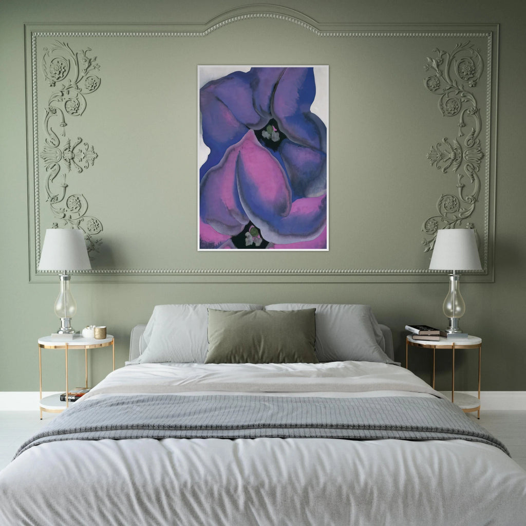 Purple Petunias Framed Poster | Georgia O'Keeffe Framed Prints Wall Art | Georgia O Keeffe Prints