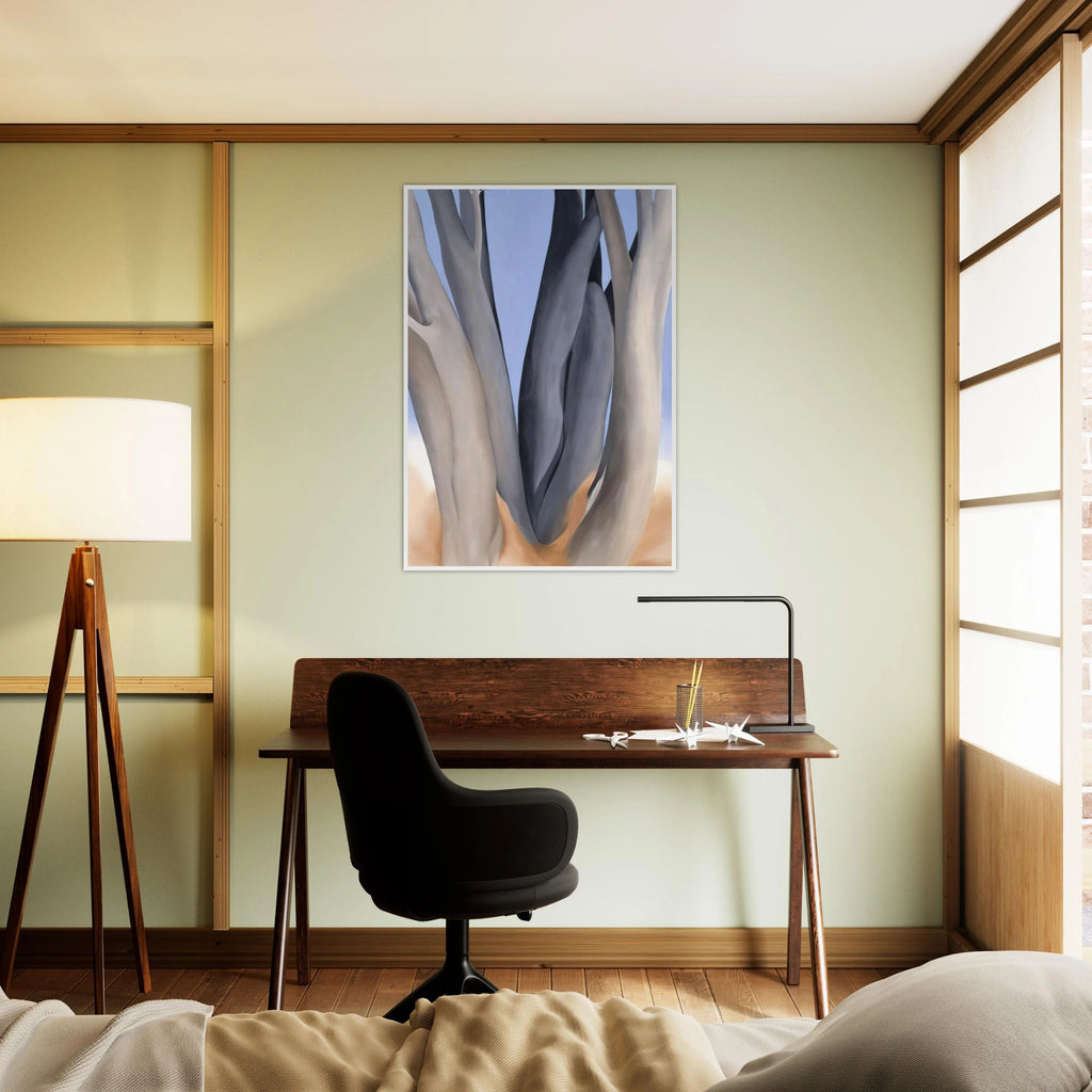 Dark Tree Trunks Framed Poster | Georgia O'Keeffe Framed Prints Wall Art | Georgia O Keeffe Prints