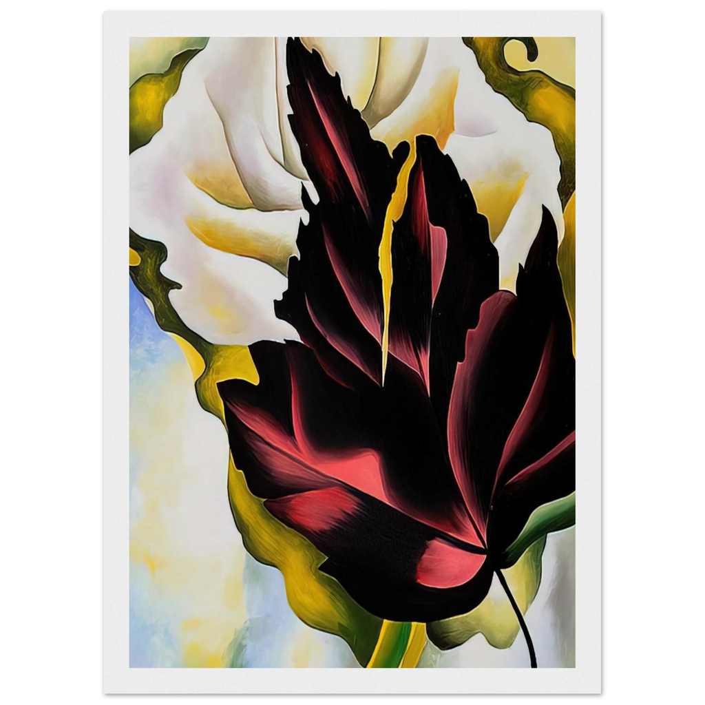 Pattern Leaves Framed Poster | Georgia O'Keeffe Framed Prints Wall Art | Georgia O Keeffe Prints