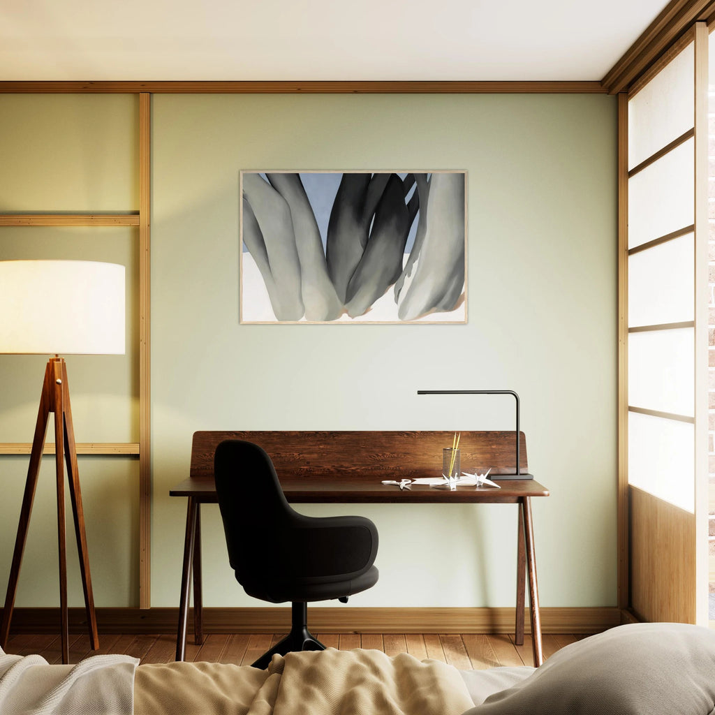 Bare Tree Trunks with Snow Framed Poster | Georgia O'Keeffe Framed Prints Wall Art | Georgia O Keeffe Prints