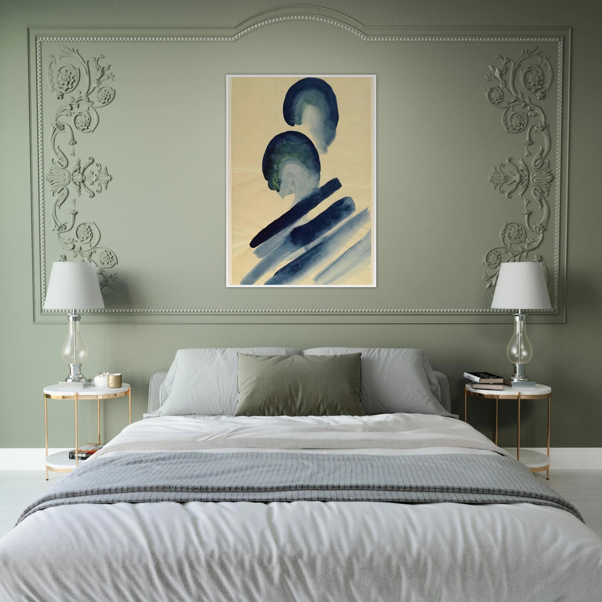 Blue-02 Framed Poster | Georgia O'Keeffe Framed Prints Wall Art | Georgia O Keeffe Prints