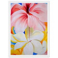 Hibiscus with Plumeria Framed Poster | Georgia O'Keeffe Framed Prints Wall Art | Georgia O Keeffe Prints