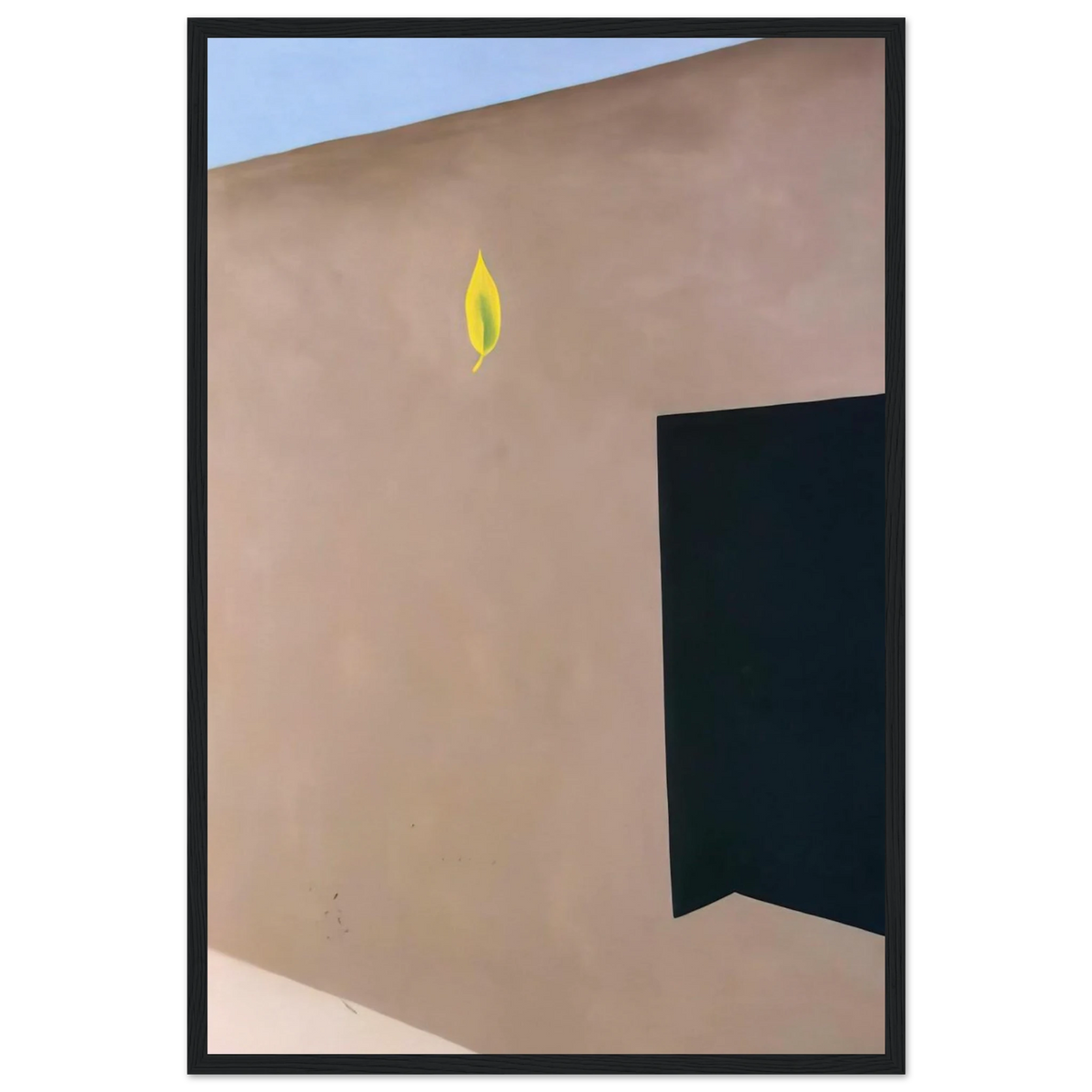 Patio Door with Green Leaf Framed Poster | Georgia O'Keeffe Framed Prints Wall Art | Georgia O Keeffe Prints