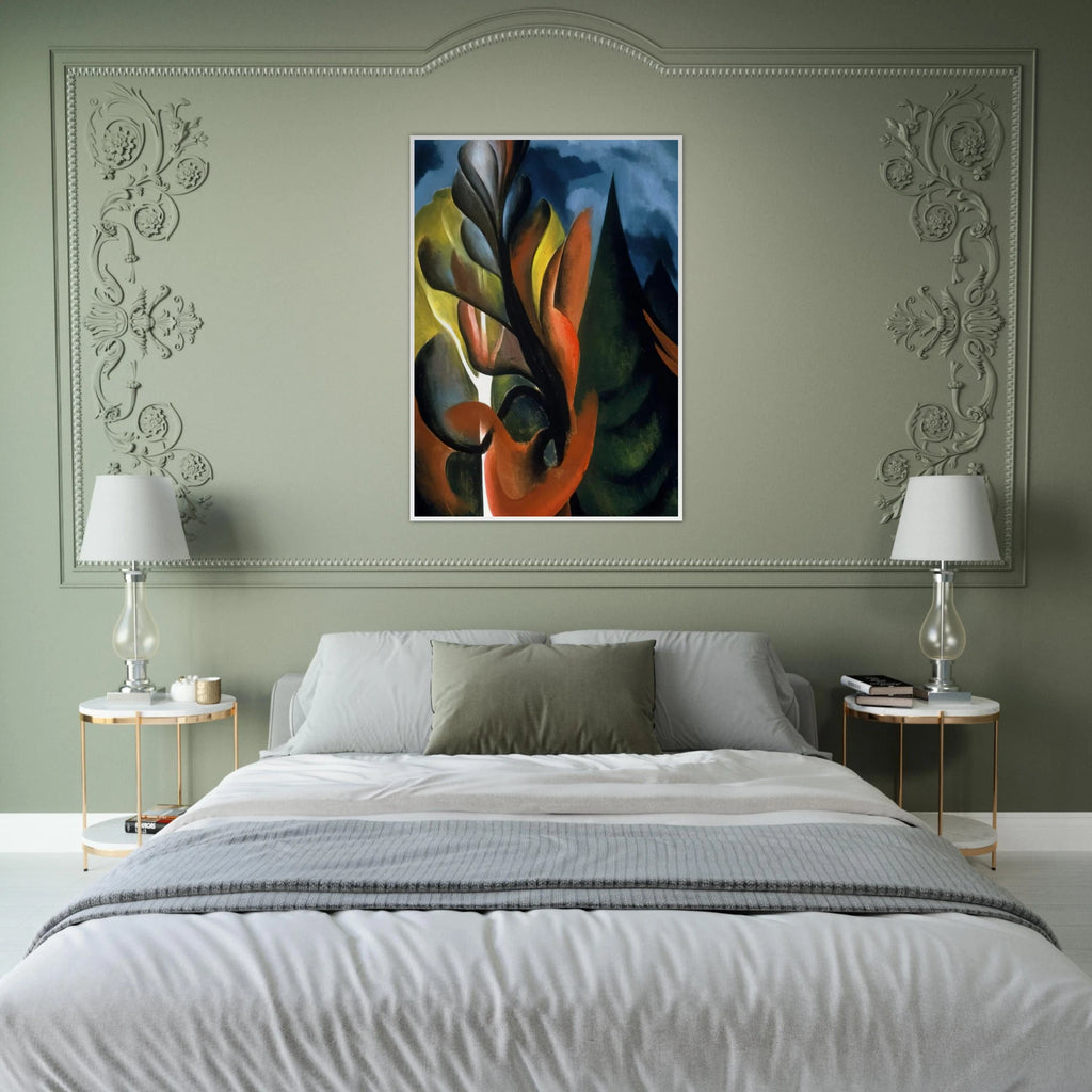 Maple and Cedar, Lake George Framed Poster | Georgia O'Keeffe Framed Prints Wall Art | Georgia O Keeffe Prints