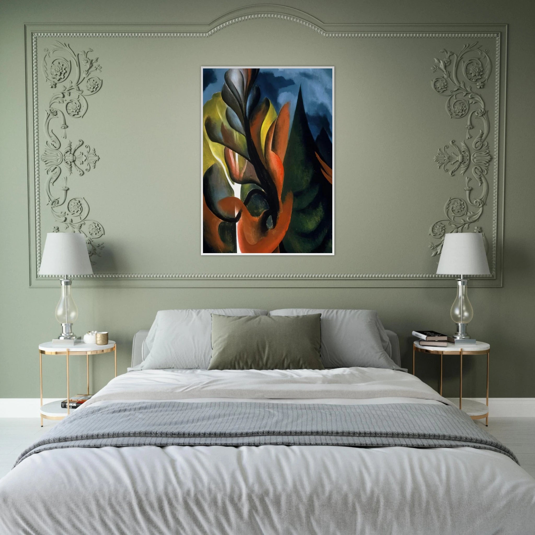 Maple and Cedar, Lake George Framed Poster | Georgia O'Keeffe Framed Prints Wall Art | Georgia O Keeffe Prints