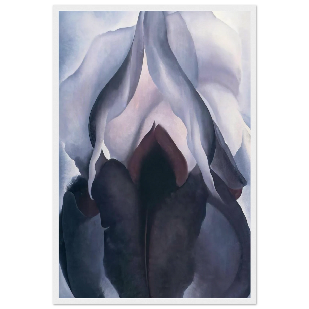 Black Iris III Framed Poster | Georgia O'Keeffe Framed Prints Wall Art | Georgia O Keeffe Prints