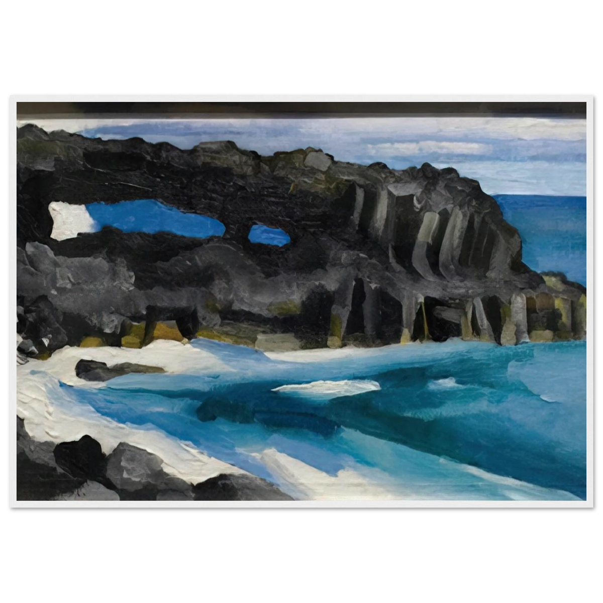 Black Lava Bridge, Hana Coast-No. II Framed Poster | Georgia O'Keeffe Framed Prints Wall Art | Georgia O Keeffe Prints