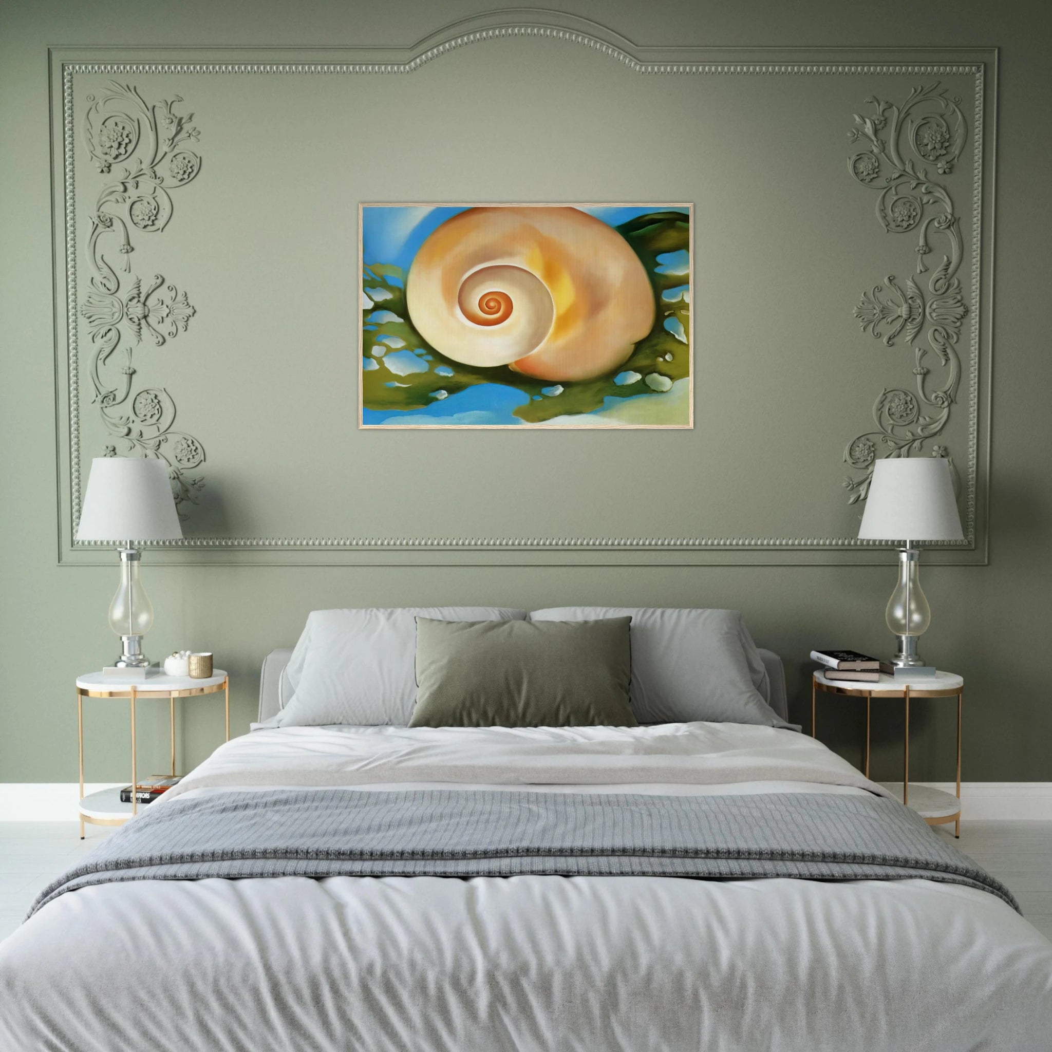 Pink Shell with Seaweed Framed Poster | Georgia O'Keeffe Framed Prints Wall Art | Georgia O Keeffe Prints