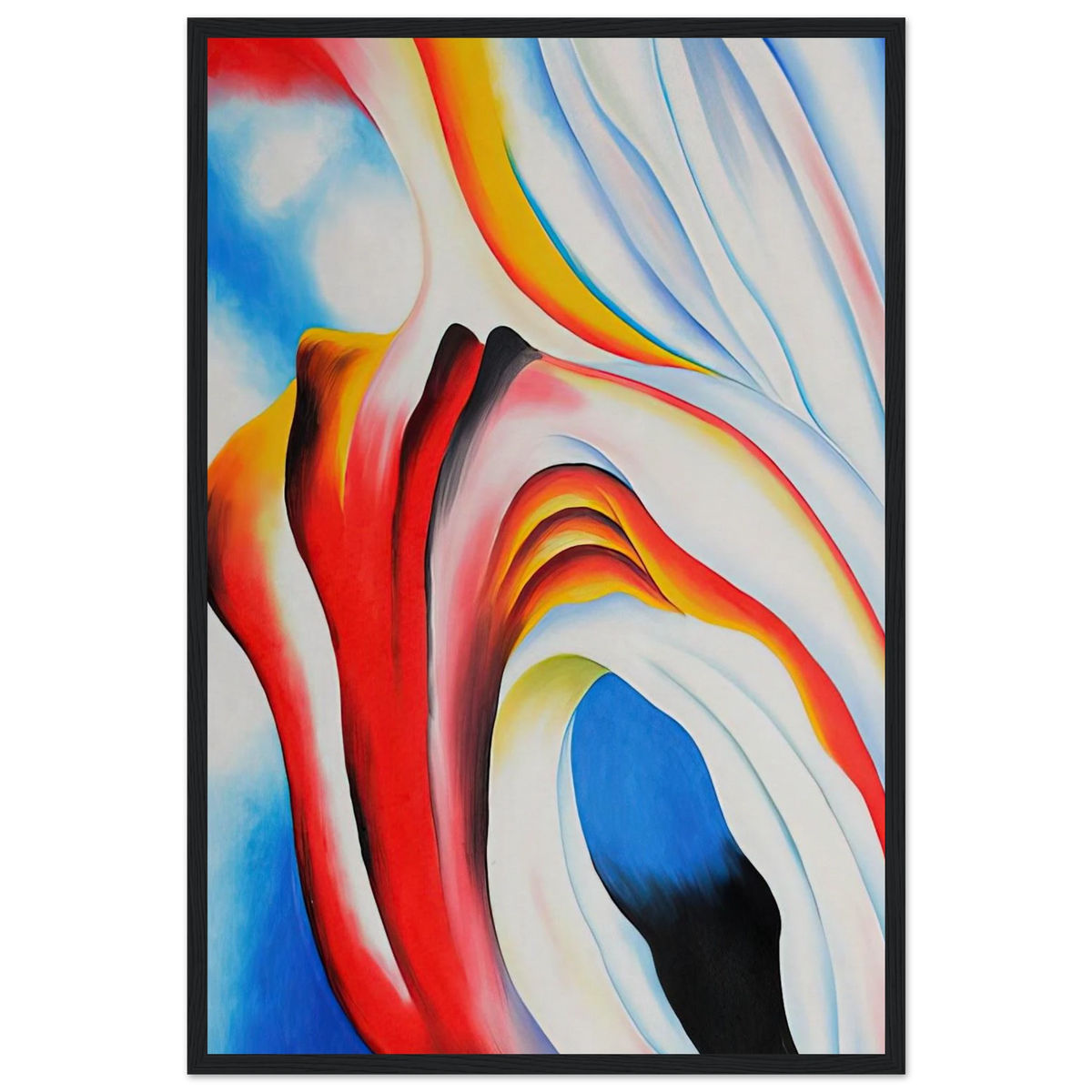 Music Pink and Blue Framed Poster | Georgia O'Keeffe Framed Prints Wall Art | Georgia O Keeffe Prints