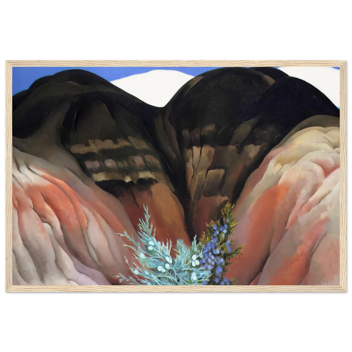 Black Hills with Cedar Framed Poster | Georgia O'Keeffe Framed Prints Wall Art | Georgia O Keeffe Prints