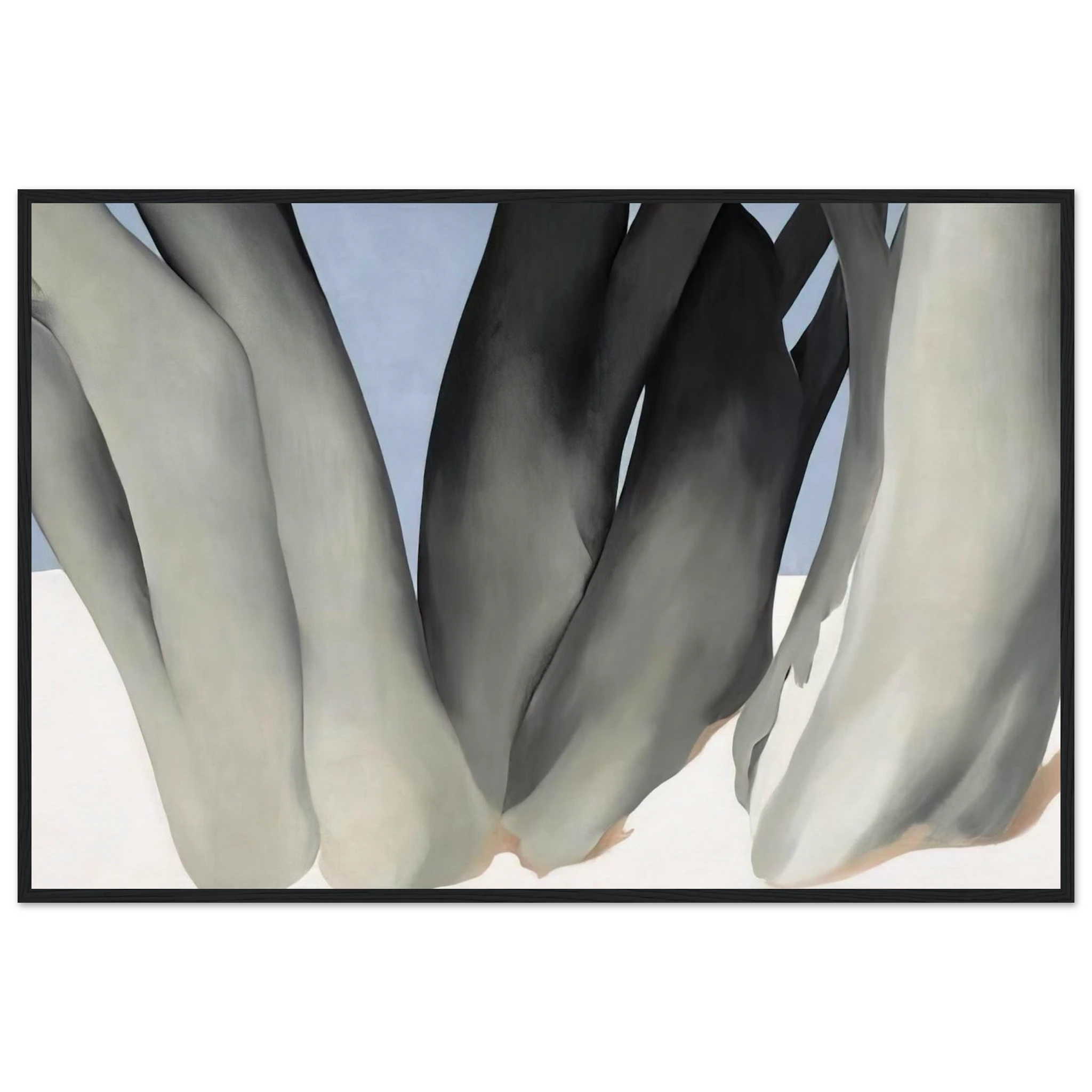 Bare Tree Trunks with Snow Framed Poster | Georgia O'Keeffe Framed Prints Wall Art | Georgia O Keeffe Prints