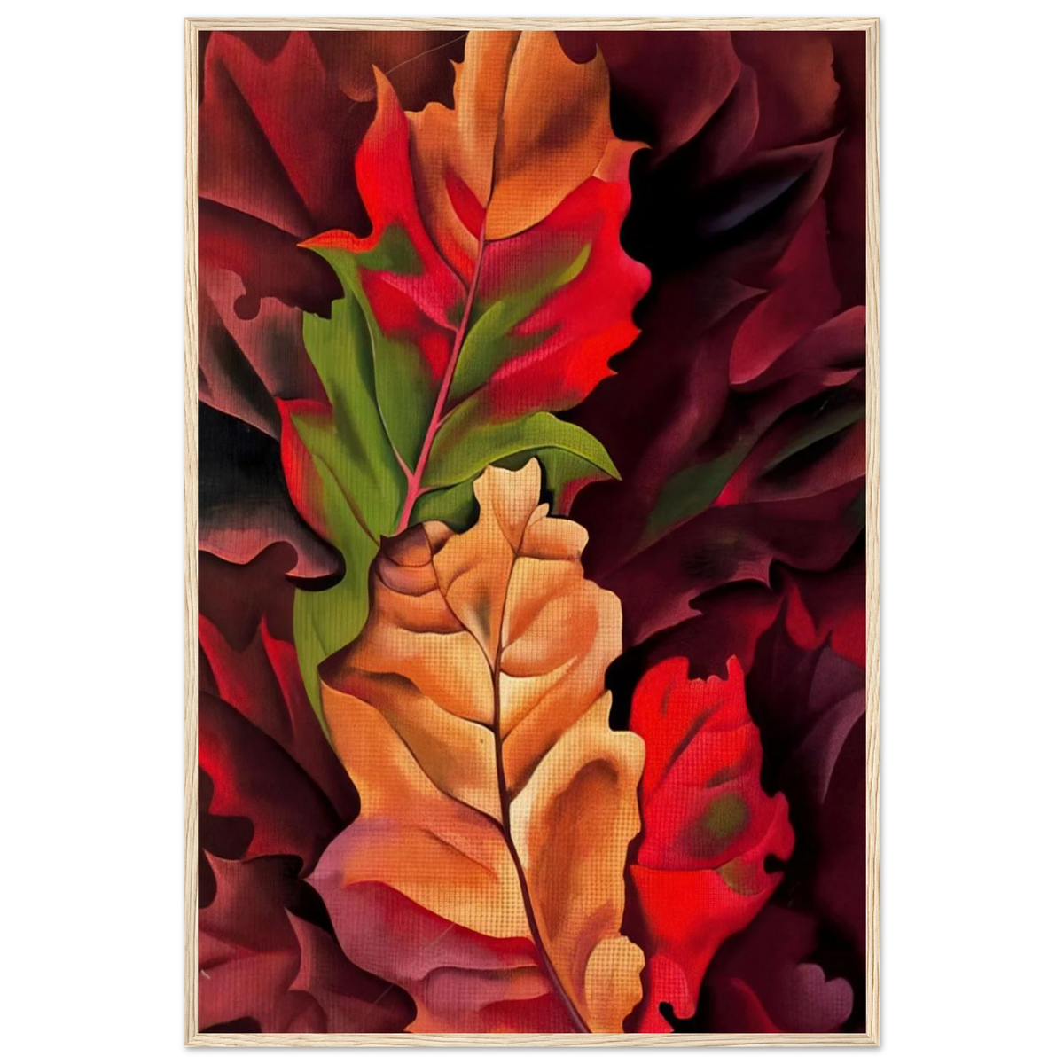 Autumn Leaves - Lake George, N.Y. Framed Poster | Georgia O'Keeffe Framed Prints Wall Art | Georgia O Keeffe Prints