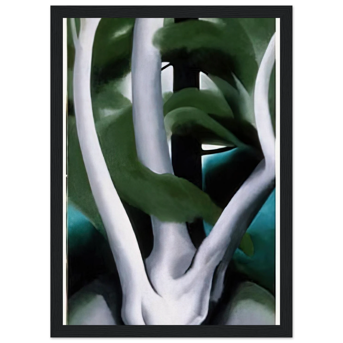 Birch and Pine Tree No. 1 Framed Poster | Georgia O'Keeffe Framed Prints Wall Art | Georgia O Keeffe Prints