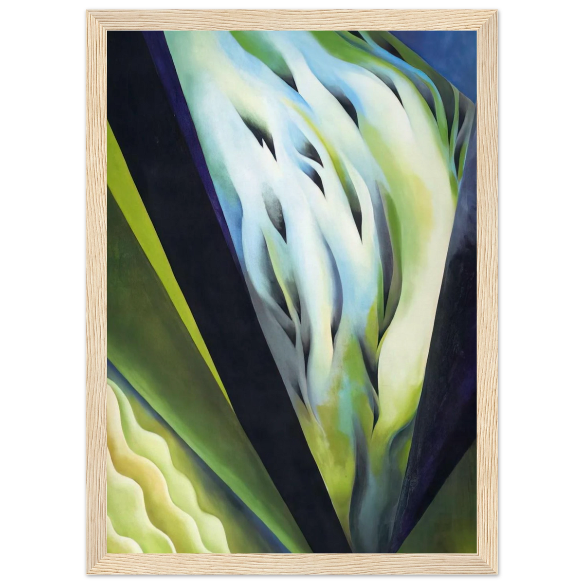 Blue and Green Music Framed Poster | Georgia O'Keeffe Framed Prints Wall Art | Georgia O Keeffe Prints