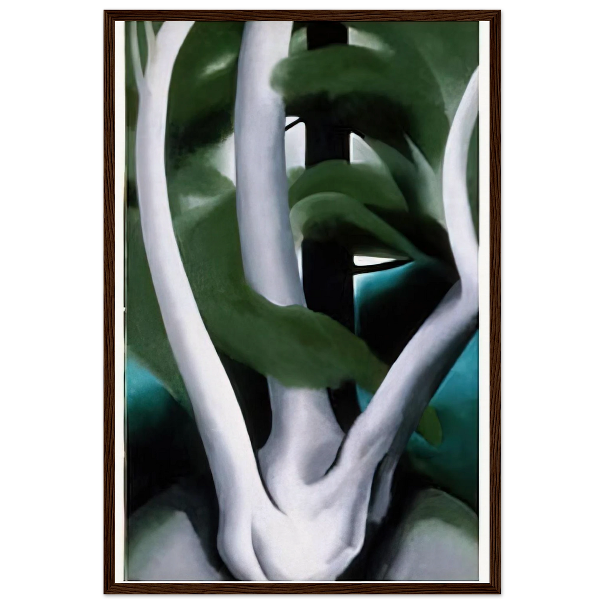 Birch and Pine Tree No. 1 Framed Poster | Georgia O'Keeffe Framed Prints Wall Art | Georgia O Keeffe Prints