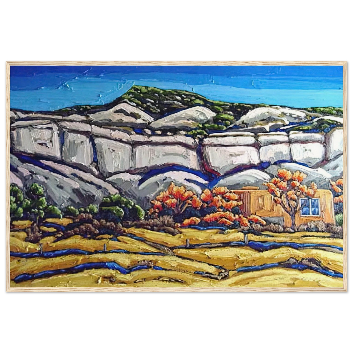 Ghost Ranch Painting Framed Poster | Georgia O'Keeffe Framed Prints Wall Art | Georgia O Keeffe Prints