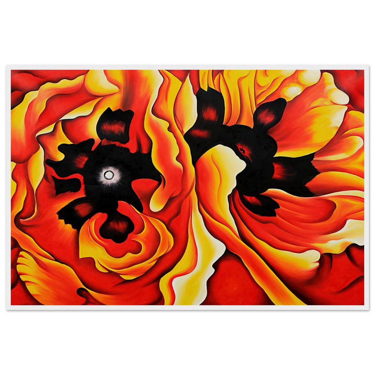 Oriental Poppies II Framed Poster | Georgia O'Keeffe Framed Prints Wall Art | Georgia O Keeffe Prints