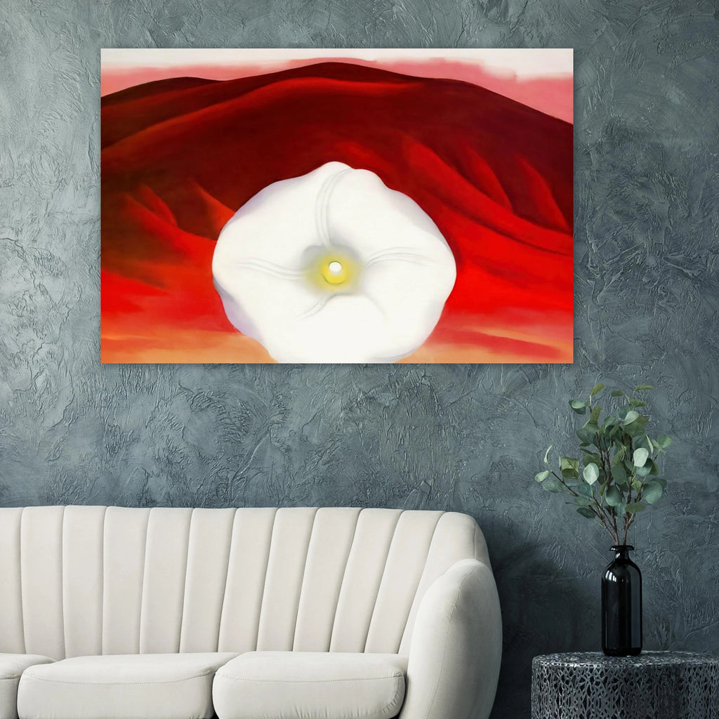 Red hills and white flower Poster | Georgia O'Keeffe Poster | Georgia O Keeffe Prints