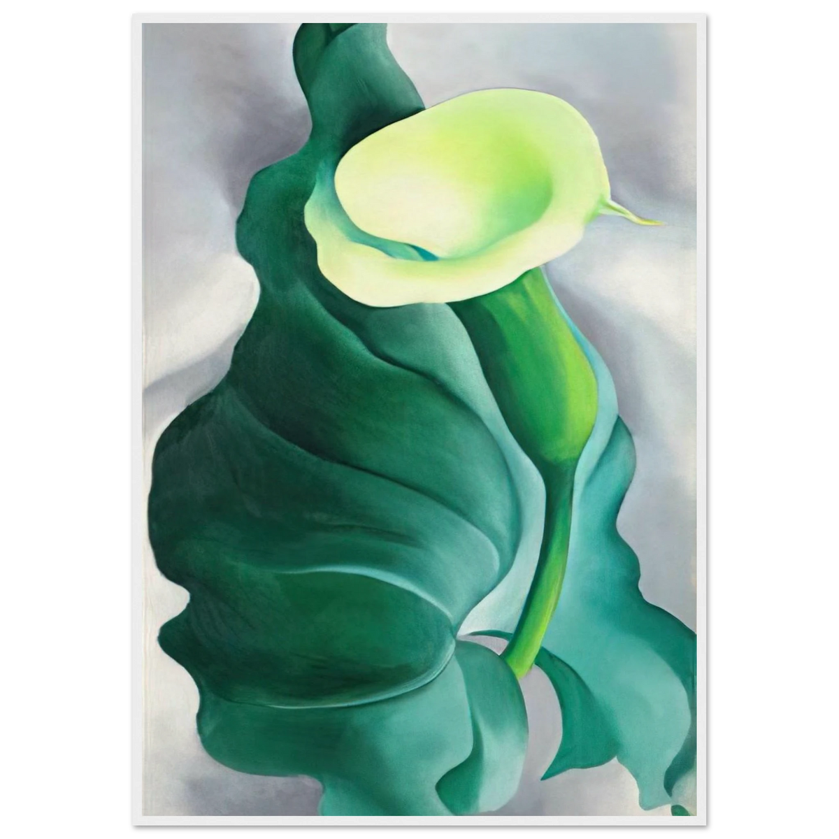 Calla Lily  Lily-Yellow No. 2  Framed Poster | Georgia O'Keeffe Framed Prints Wall Art | Georgia O Keeffe Prints