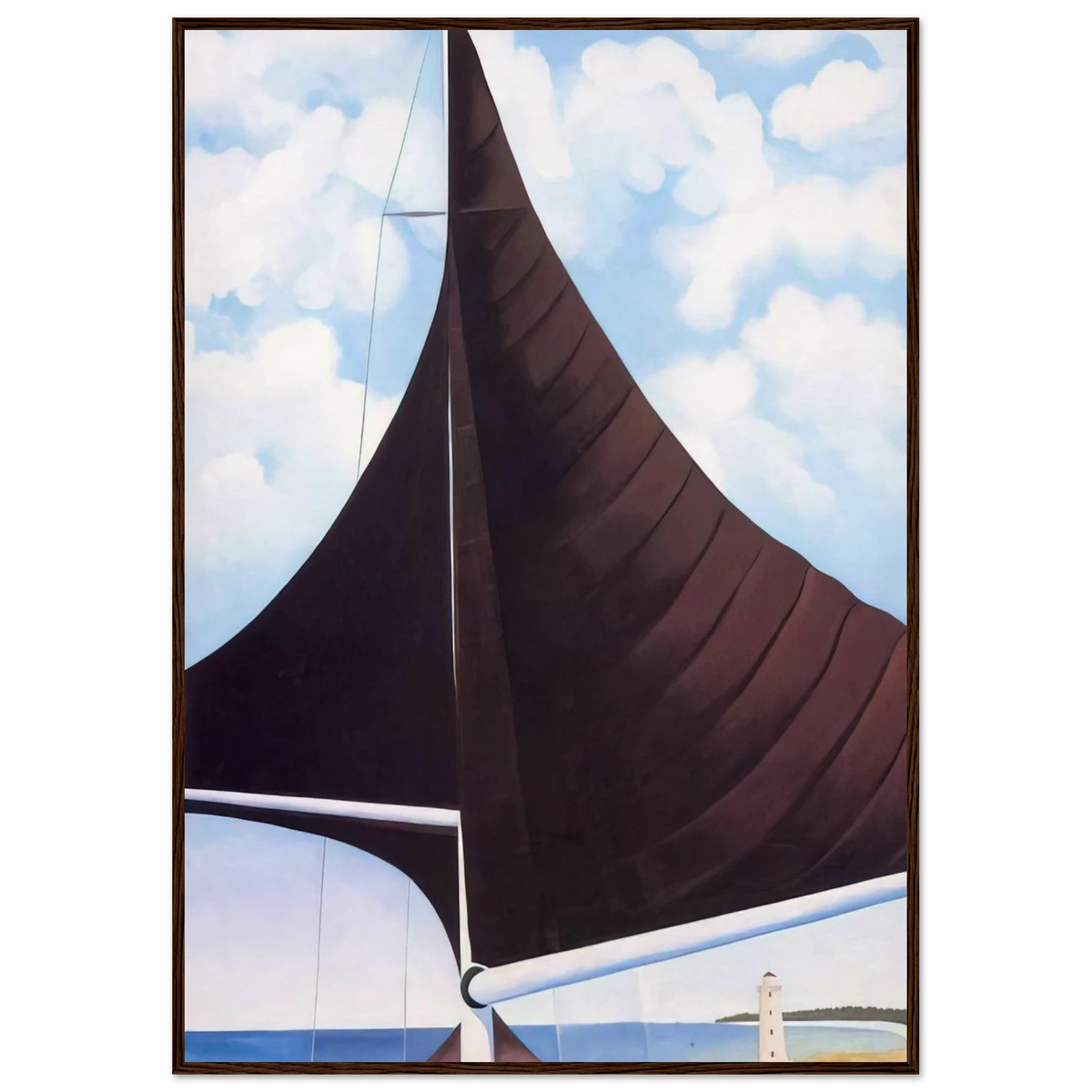 Brown Sail, Wing on Wing, Nassau Framed Poster | Georgia O'Keeffe Framed Prints Wall Art | Georgia O Keeffe Prints