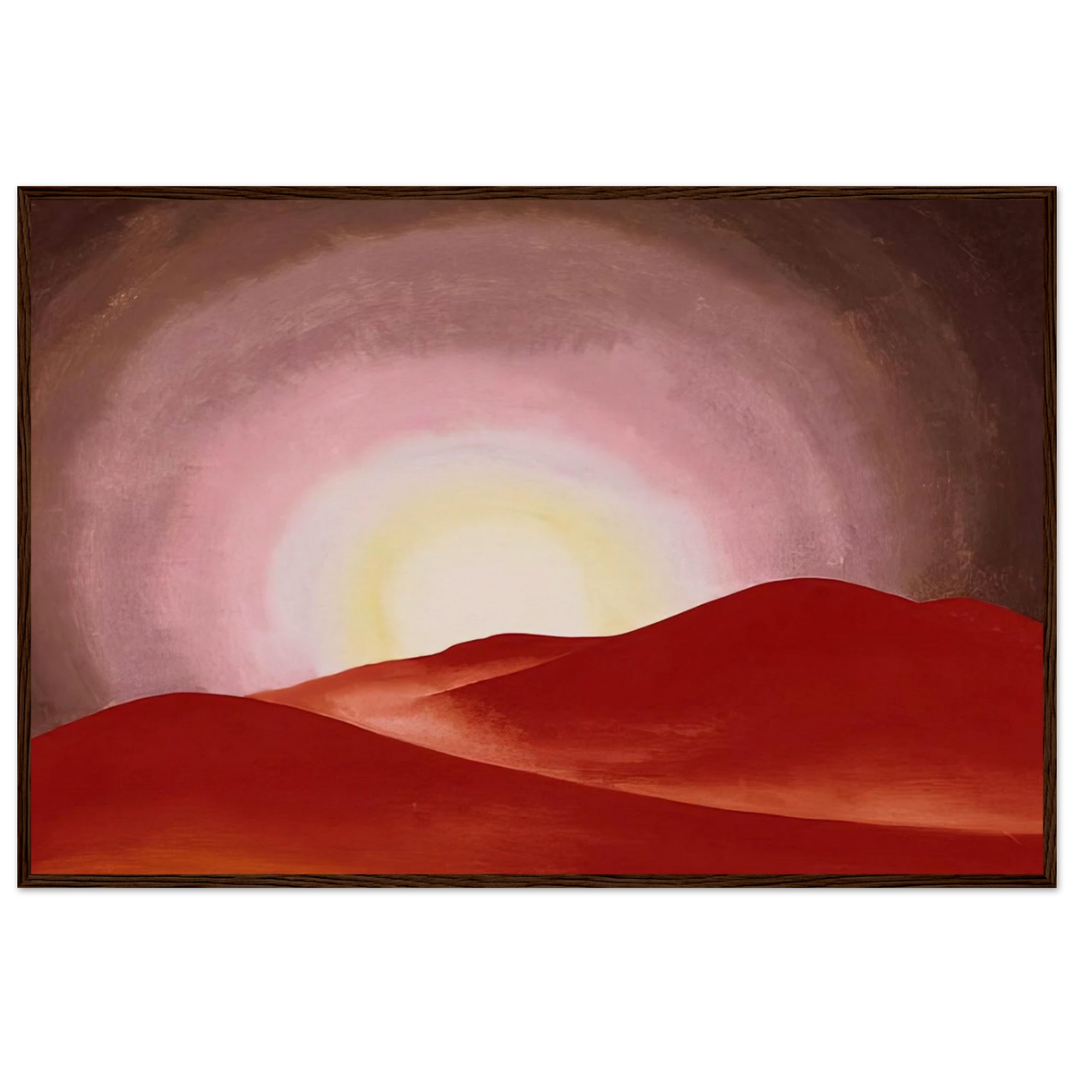 Red Hills, Lake George Framed Poster | Georgia O'Keeffe Framed Prints Wall Art | Georgia O Keeffe Prints