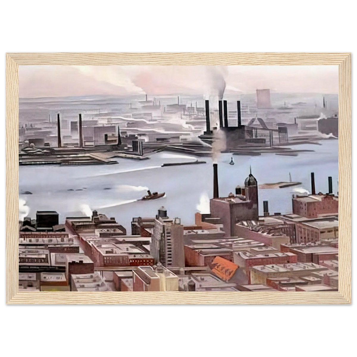 East River from the Thirtieth Story of the Shelton Hotel Framed Poster | Georgia O'Keeffe Framed Prints Wall Art | Georgia O Keeffe Prints
