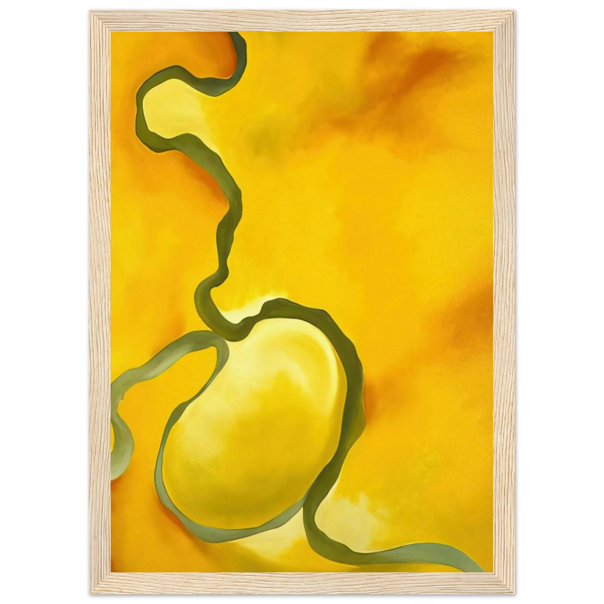 Green, Yellow and Orange Framed Poster | Georgia O'Keeffe Framed Prints Wall Art | Georgia O Keeffe Prints