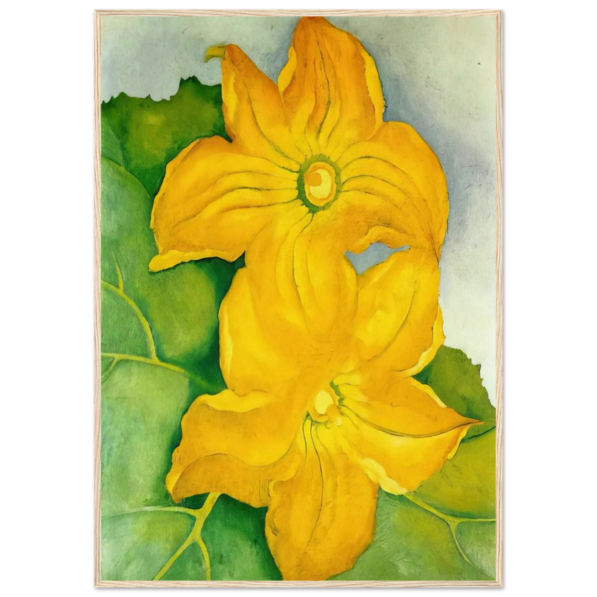 Squash Blossoms I Framed Poster | Georgia O'Keeffe Framed Prints Wall Art | Georgia O Keeffe Prints